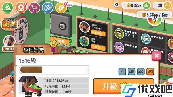 放置咖啡店