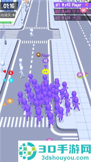 拥挤城市小游戏(Crowd City)