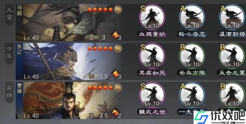 率土之滨菜刀队配置是什么