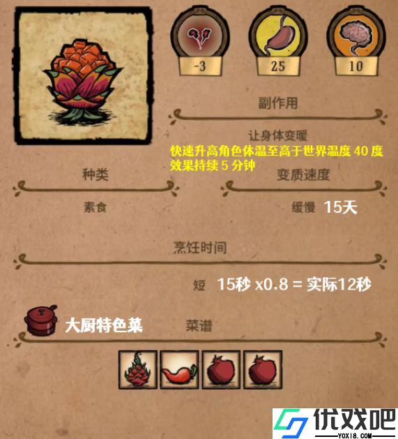 饥荒升温食谱有哪些