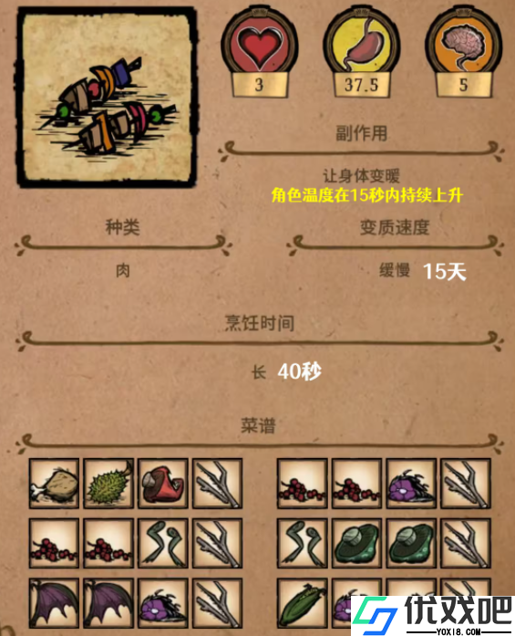 饥荒升温食谱有哪些