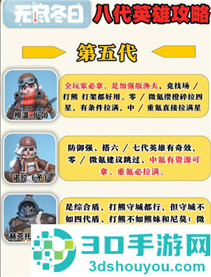 无尽冬日8代英雄哪个值得培养 无尽冬日8代英雄详情图鉴
