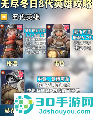 无尽冬日8代英雄哪个值得培养 无尽冬日8代英雄详情图鉴