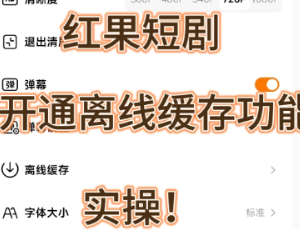 红果短剧怎么下载缓存 红果短剧下载缓存方法【养成指南】