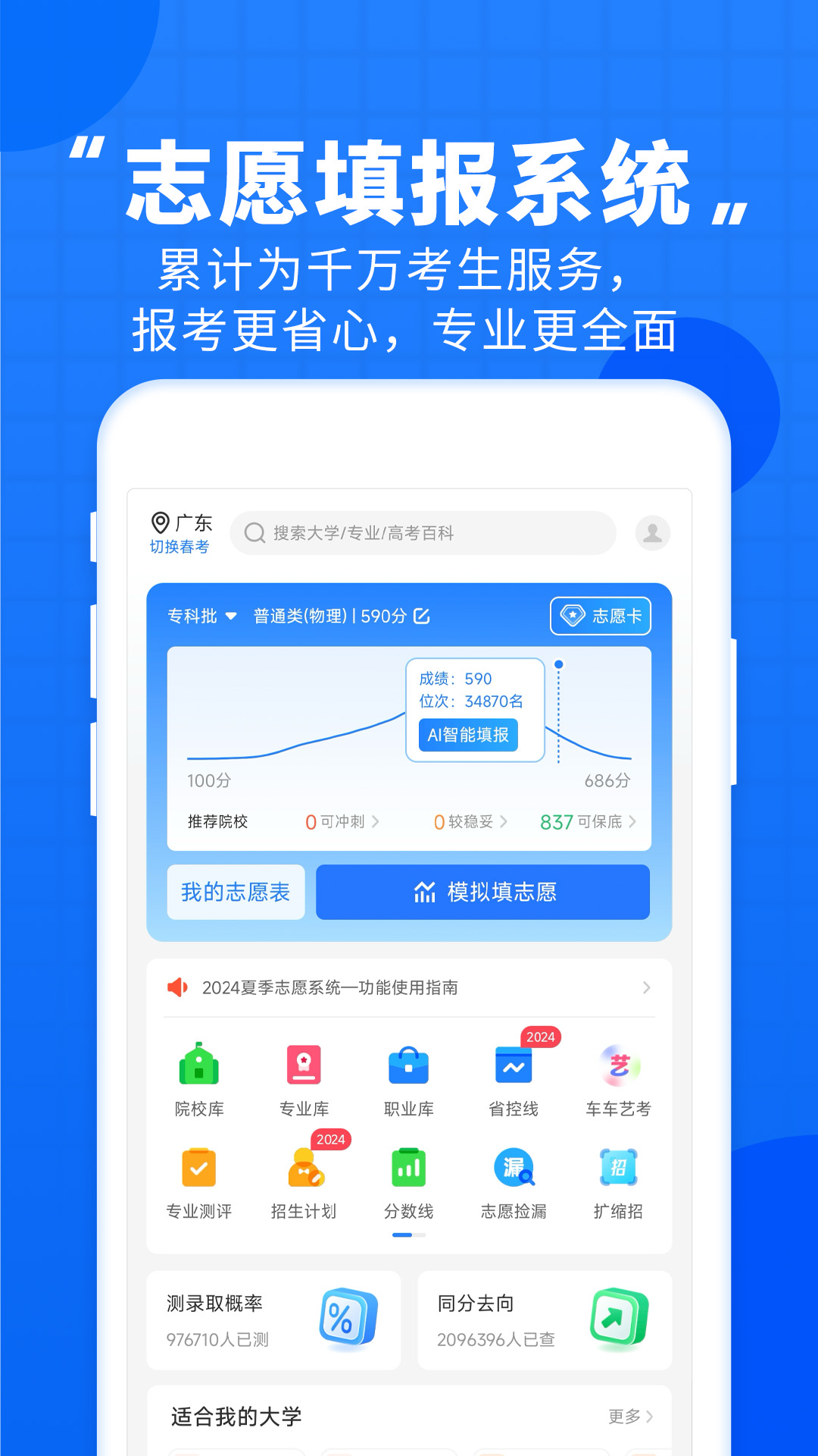 高考直通车志愿填报神器
